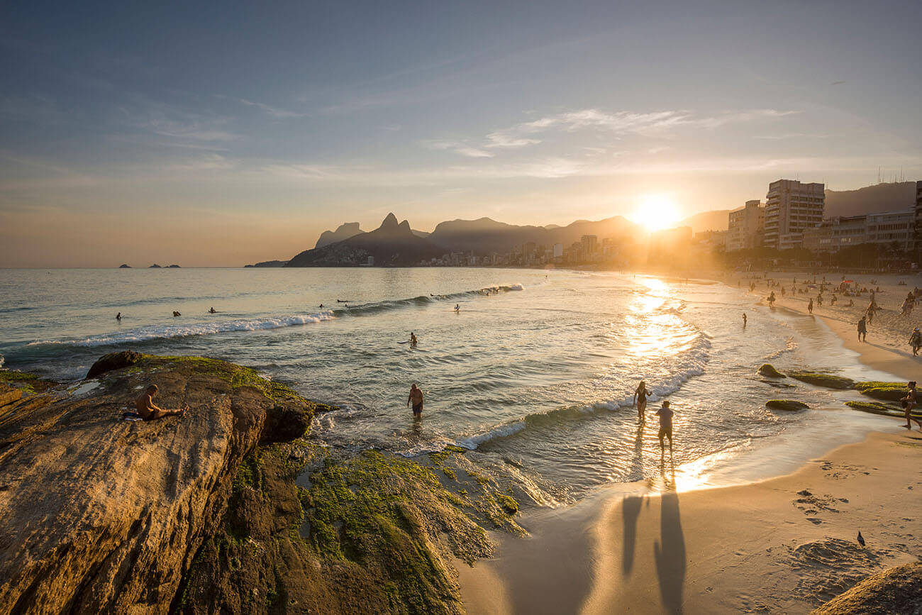 Пляж Ипанема в  Рио де Жанейро